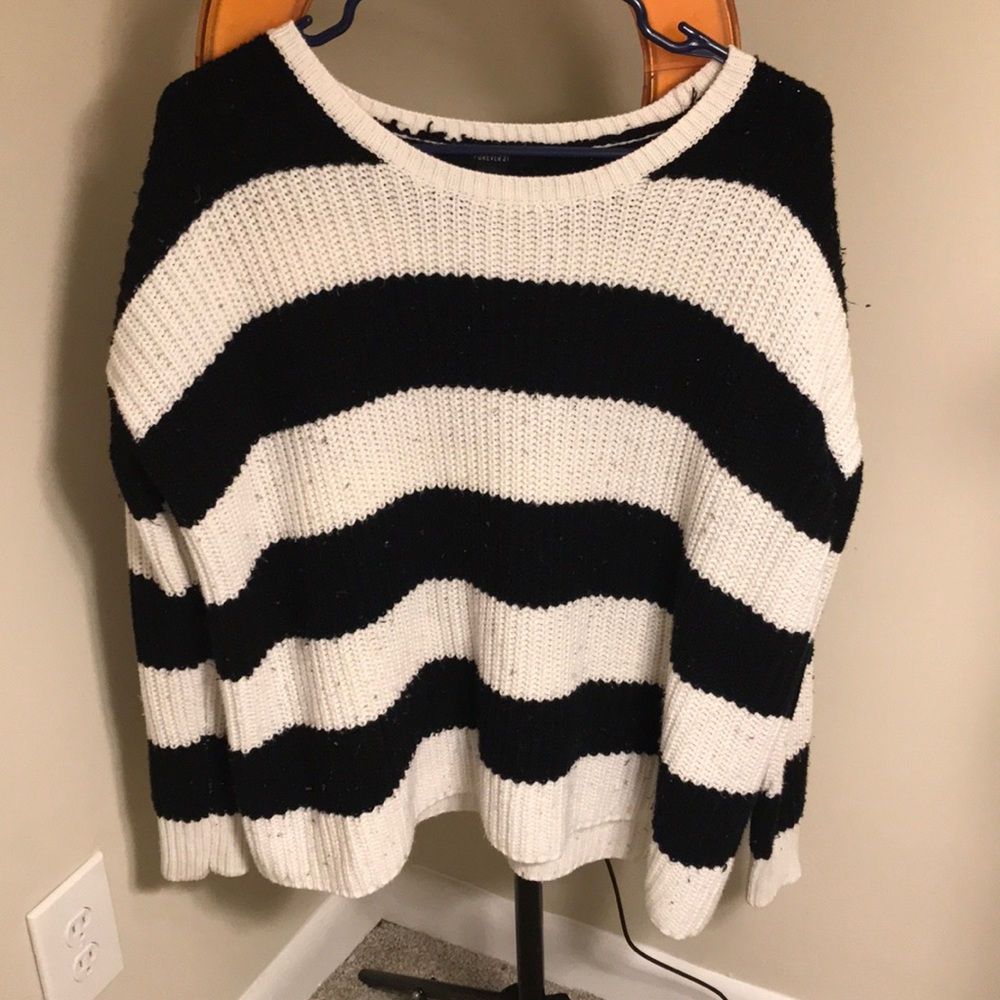 Slouchy striped sweater